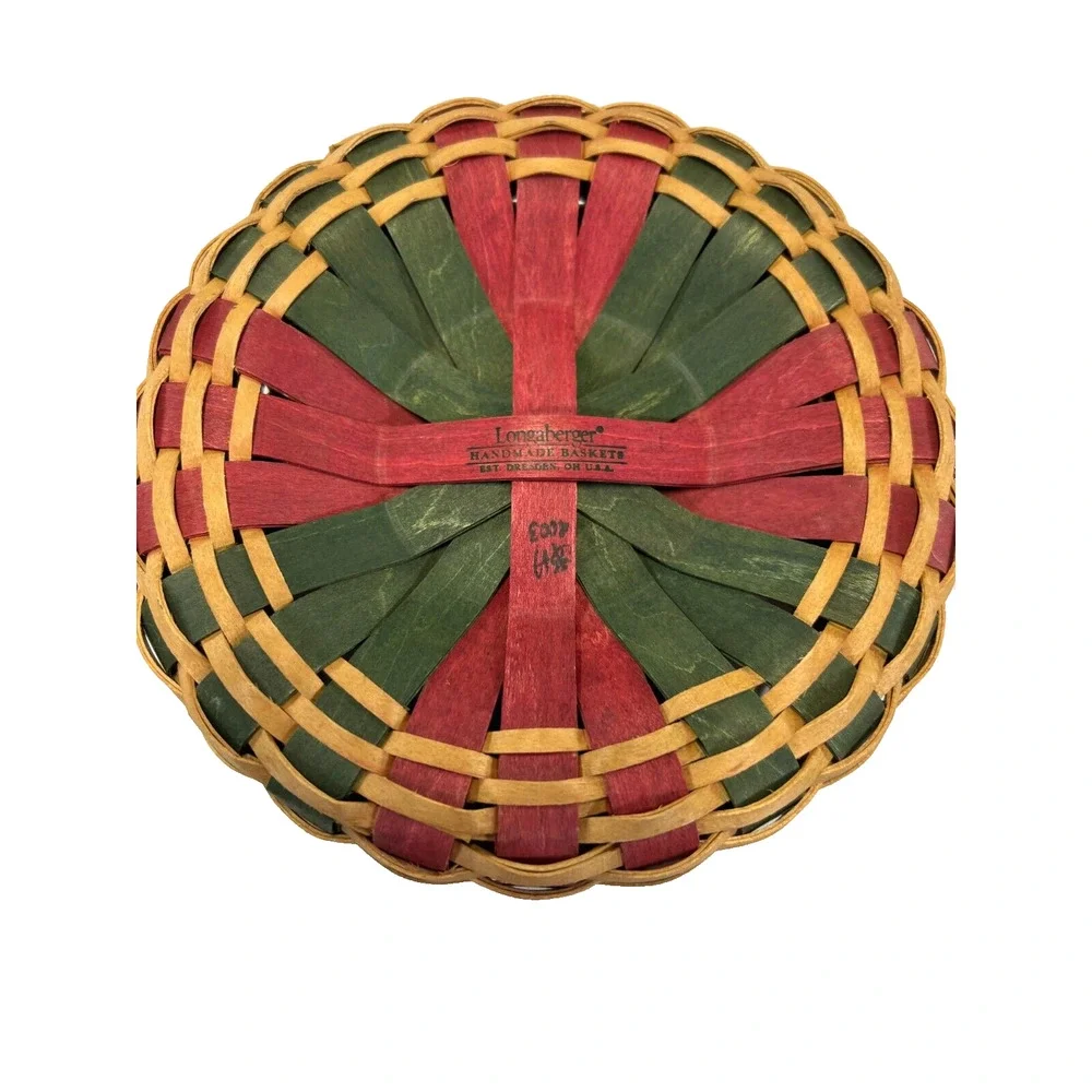 2003 Longaberger Christmas Collection Caroling Basket w/Liner & Protector